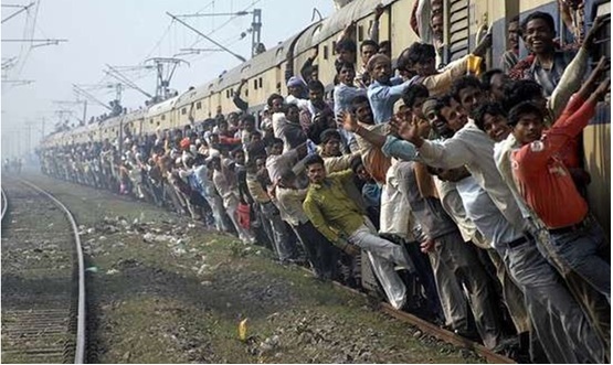 The number of people traveling in the Indian Railways per day is more than the current population of Australia-25 Million.