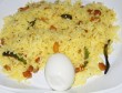 Pulihora with boiled egg